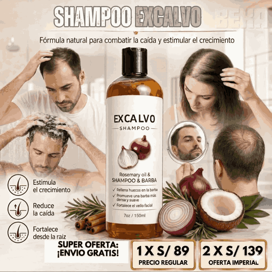 EXCALVO - Crece tu cabello y barba naturalmente de nuevo